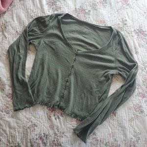 American Eagle Moss Green Top